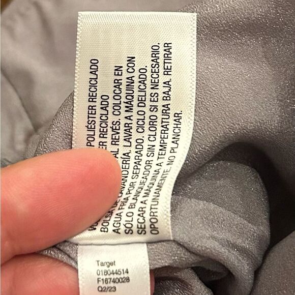 A New Day Women's Relaxed Leg High Rise Silver Sequin Trouser Pants Size 12 NEW - Picture 3 of 13